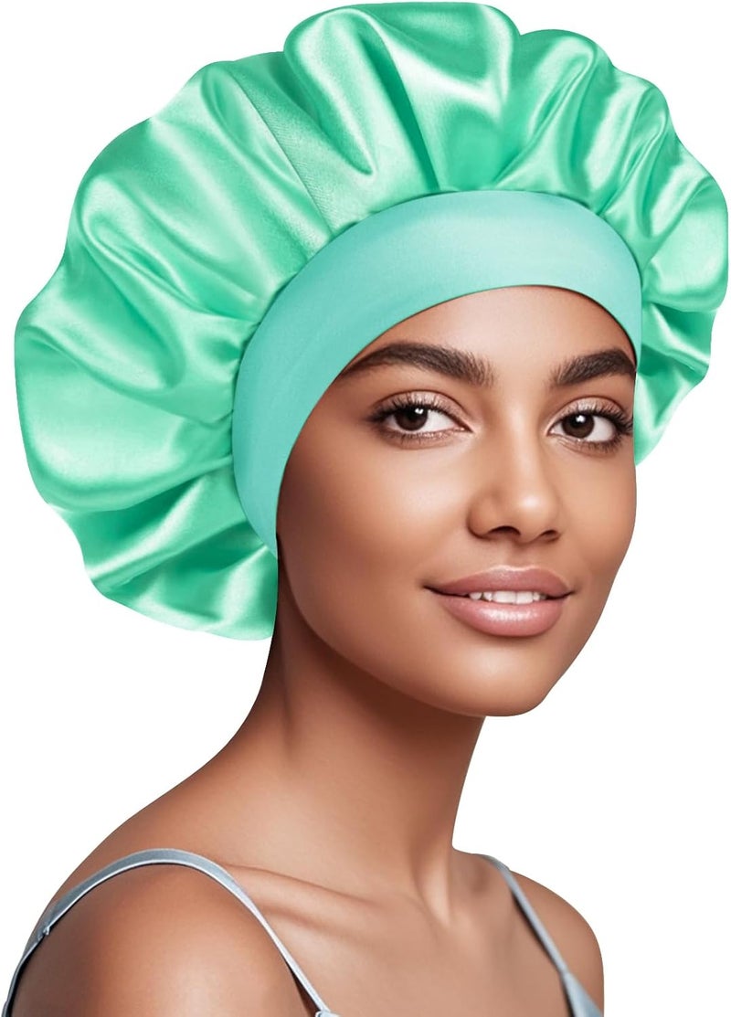 Doitory Store Satin Silk Bonnet for Sleeping, Soft Satin Lined Hair Bonnet for Women, Double Layer Sleep Nightcap - Image 1